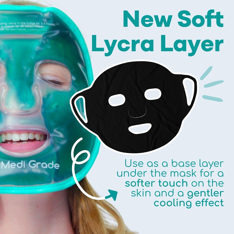 Medi Grade Cooling Face Mask set with 1 Lycra Face