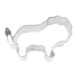 R&M Lion Standing 3.75" Tinplated Cookie Cutter, Silver