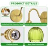Phaosio Vintage Tulip Green Glass Shade Hardwired Wall Sconce –