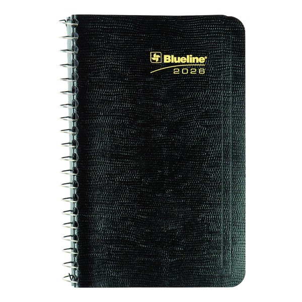 Blueline® 2026 Essential Daily Pocket Planner, Appointment Book, 12 Months,