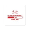 CafePress Cycling Skills Loading Square Sticker 3 X 3 Square