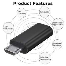 Mugust Pack 2 USB C Adapters,Type C Female to Micro USB Male Convert Connector Support Charge & Data Sync Compatible with Galaxy S7/S7 Edge,Nexus 5/6 and Micro USB Devices (Black/Black)
