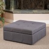 Christopher Knight Home Chatsworth Tufted Rolling Storage Ottoman by Christopher
