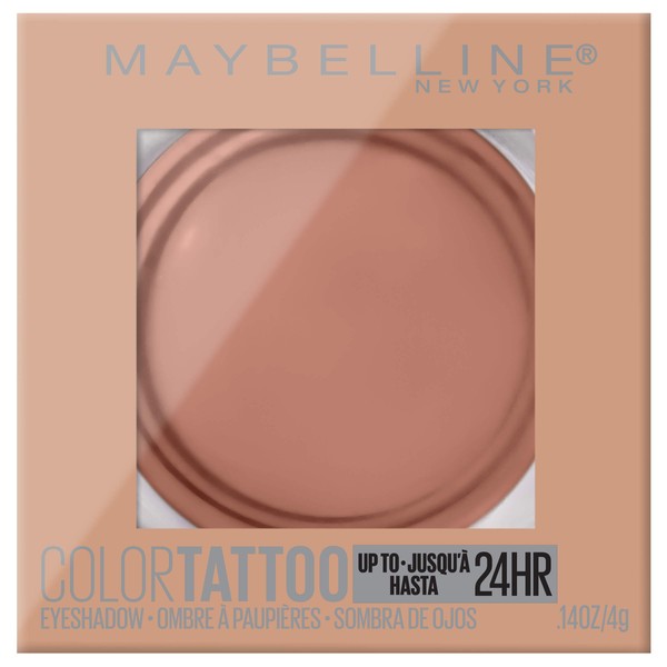 Maybelline New York Color Tattooup to 24Hr Longwear Waterproof Fade Crease Resistant Blendable Cream Eyeshadow Pots Makeup, Urbanite, 0.14 oz
