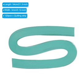 PATIKIL Quilling Strips Paper 120pcs 1/8"(3mm) 54cm Origami Paper Quilling Strip for Art DIY Hand Craft Christmas Blue Green