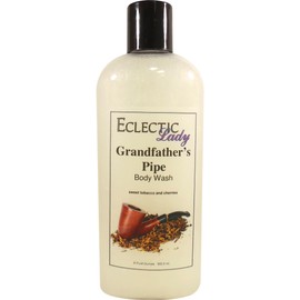 Eclectic Lady Liquid Pearl Body Wash - Grandfather's Pipe Scent 3-in-1 Use For Bubble Bath, Hand Soap & Body Wash, Phthalate-Free Grandfather's Pipe Fragrance, Handcrafted in USA (8 oz)