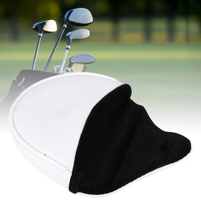 Golf Putter Head Cover Leather Half Mallet Golf Small Headcover