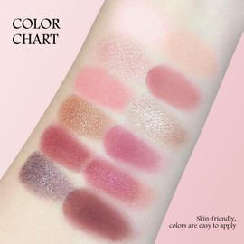 KYDA 12 Color Matte Eyeshadow Palette, Creamy & Blendable Contouring Eye Shadows, Highly Pigmented Long Lasting Eye Makeup Palette for Natural Makeup