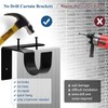 4 Pack Curtain Rod Bracket No Drill Curtain Rod Holder