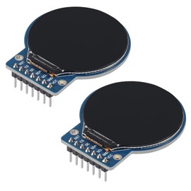 AITRIP 2PCS 1.28 Inch 1.28'' TFT LCD Display Module Round RGB 240 * 240 GC9A01 Driver 4 Wire SPI Interface 240x240 PCB for Arduino/Raspberry Pi/Nano/STM32