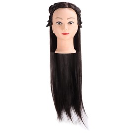 QANYEGN Mannequin Head, Cosmetology Mannequin Doll Head, Long Hair Mannequin Head for Salon Cosmetology Styling Hairdresser Practice