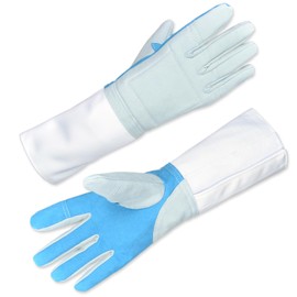 FEFOSAEP Fencing Gloves - Washable Anti-Skid Fencing Glove - Leather Fencing Gloves for Epee Foil and Sabre (6.5, Right)