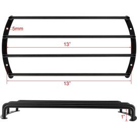 Homakover 12 Inch Black Color Metal Car Bar Grille Audio Speaker Subwoofer Grill Grille Cover Protector 4 Bars
