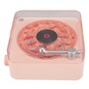 Record Player Style Bluetooth Speaker with Night Light and Time