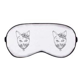 'Pretty Flower Cat' Sleep/Travel Eye Mask (EY00010143)