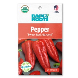 Back to The Roots 100% Organic Seed Packet - Pepper 'Sweet Red Marconi' 140mg