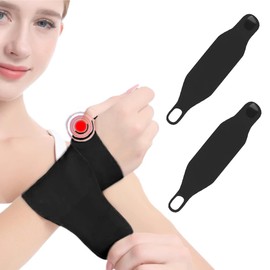 KUMSODE Wrist Bandages, Pack of 2 Wrist Support Bandages, Wrist Bandages, Gym, Suitable for Sports and Fitness, Housework (Black), black, One size fits all