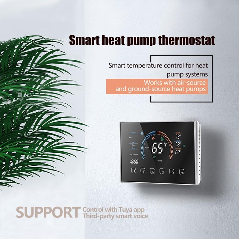 Roarrter WiFi Digital Thermostat Programmable Digital Thermostat Energy Saving, C-Wire