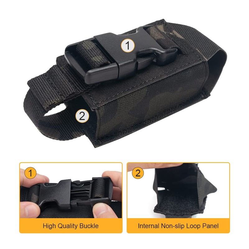 IDOGEAR Tactical Flashlight Holder Molle flashbang Pouch Magazine Pouch Multi-Purpose