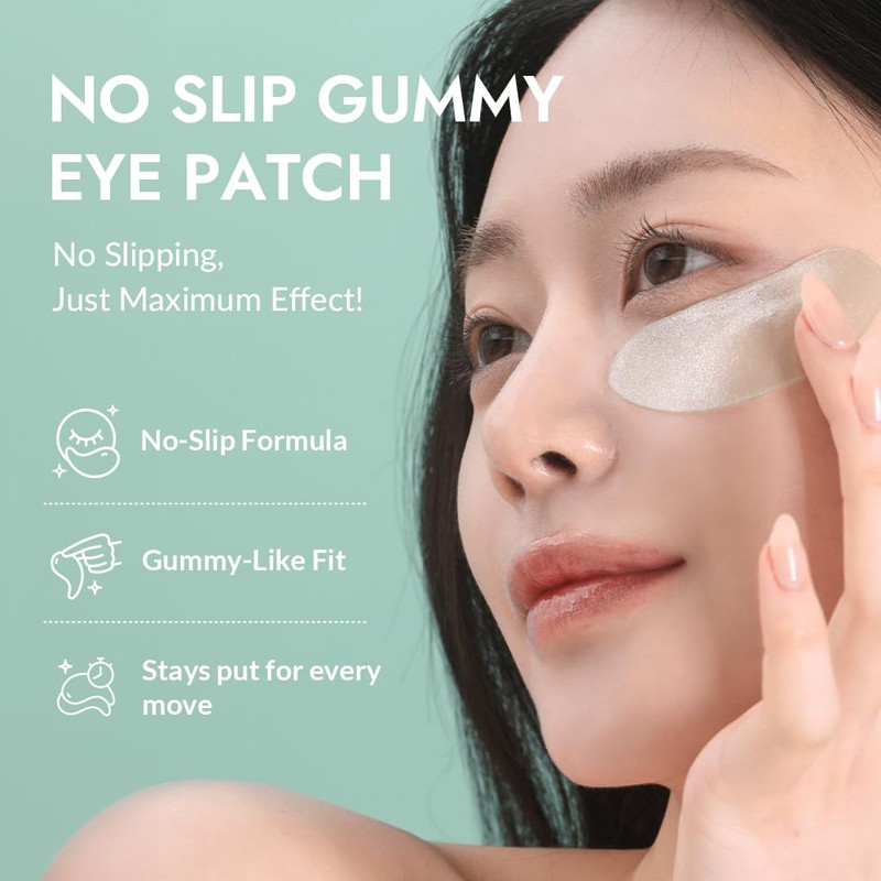 MIZON Cicaluronic Vegan De-puffing Eye Gel Patch, 24K Gold &