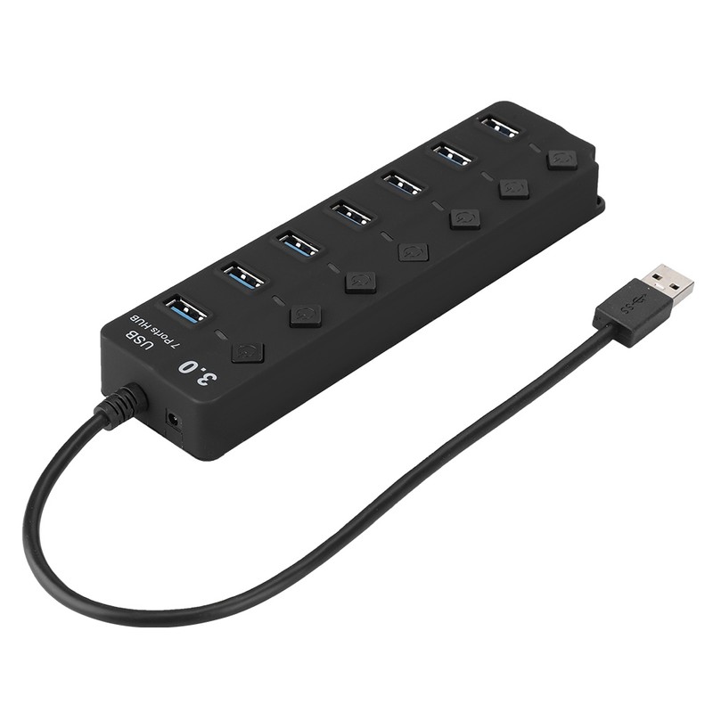 7-port USB 3.0 Hub 5GB/S High Speed with Key Switch