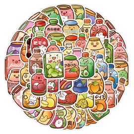 50 Pcs Q Drinks Stickers for Kids Teens Adults Boys Girls,Stickers Pack for Laptop,Skateboard,Luggage,Car,Bike,Cup,Computer,Water Bottle Decor,Q Beverages Vinyl Waterproof Sticker Decals