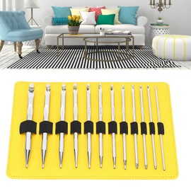Circular Knitting Needle, Knitting Tools Afghan Detachable Crochet Set Tunisian Set Of 12 Interchangeable Crochet Long Hook