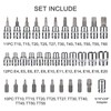 CASOMAN 34 Pieces 3/8-Inch Drive Torx Bit Socket and E-Torx