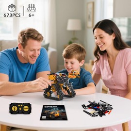 SliBoeyX 5-in-1 Technic Robot Building Kit for Kids – 673 PCS App & Remote Controlled Wall Robot Toy Set, Programmable STEM Construction Toy, Birthday Gift for Boys and Girls Ages 6-12+