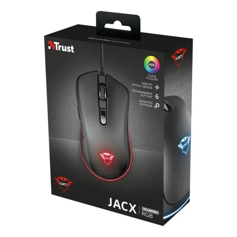 Mouse gamer de juego Trust Jacx GXT 930 negro