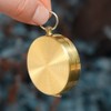 ANCLLO Camping Compass Metal Pocket Compass Copper Clamshell Compass Outdoor