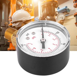 Pressure Gauge, 50mm 1/4 BSPT Thread Brass Pressure Meter Air Pressure Gauge Bottom Connect for Fuel,Air,Oil,Gas,Water(0-100psi 0-7bar)