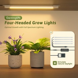 GENTINGBRO Plant Stand With Grow Light Indoor Outdoor Tall Wide Plant Shelf Metal Waterproof Black Plant Rack for Multiple Plant Holder Flower Pot Table 5 Tiers