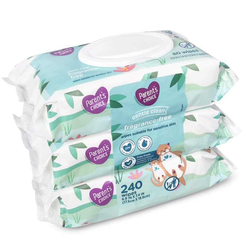 Parent's Choice Gentle Clean Fragrance-free Unscented No Scent Baby Wet