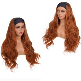 1B/30 Headband Wig Human Hair Body Wave 20 Inches Ombre Honey Blonde Human Hair Headband wig None Lace Front Wigs Human Hair Wig for Black Women Wear and Go Wig 150% Density wig（1B/30,BD,20Inch)