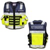 EXPLOSIV Reflective Multi-Pocket Security Vest, Size M-2XL (Adjustable), Navy-Yellow, Emergency