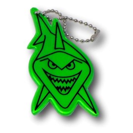 Minder Hi-Visibility Road Safety Coat Kid School Bag Backpack Chain Keyring Tags - 10 Designs Available (Shark)