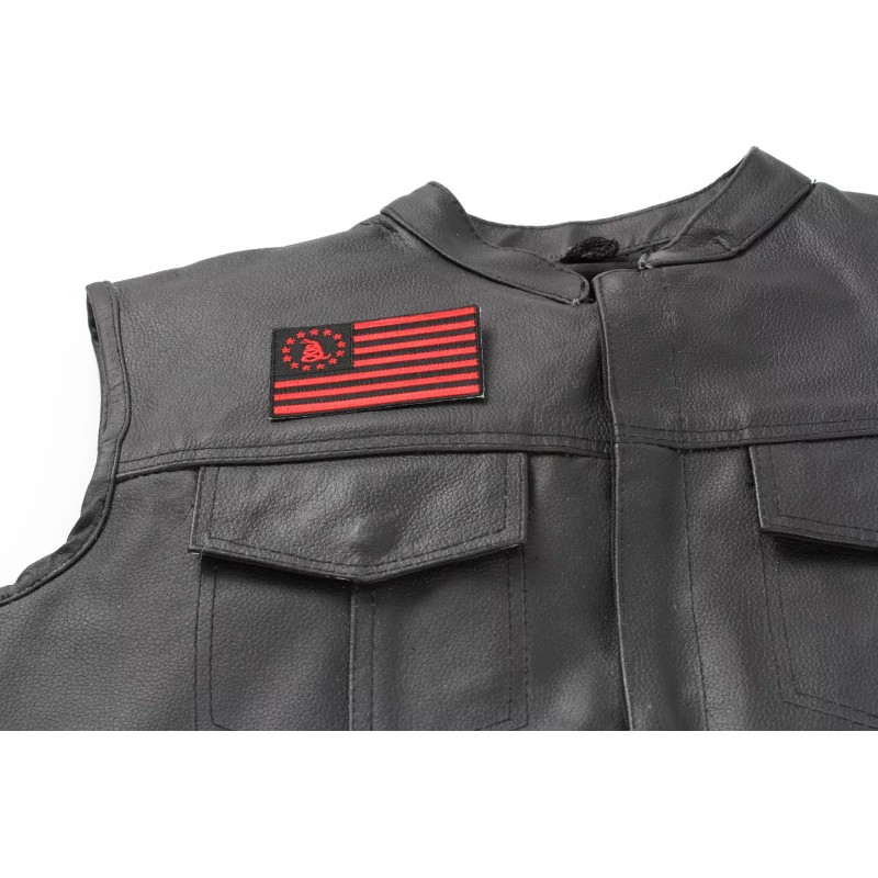 Ivamis Gadsden American Flag Red Black Patch- 3.5x2.2 inch -