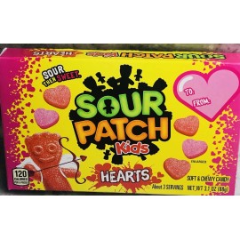 Sour Then Sweet Sour Patch Kids Hearts. 3.1 oz. Soft/Chewy Candy. See Below