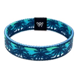 Hang Loose Bands - Coastal Surfer Beach Bracelet for Men, Women & Teens - Comfy Summer - Boho Reversible Wristband - Deja Blu |Medium: 7.5" (for large wrists)