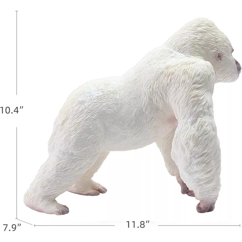 Albino Gorilla 11.8" Largest Size King Kong White Ape Toy