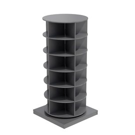 6 Tier Rotating Shoe Rack Tower, 360° Spinning Shoe Rack, Free Standing Handbag Shoes Closet Organization Can Hold 24 Pairs of Shoes for Entryway Circular Shoe Shelf Storage for Living Room