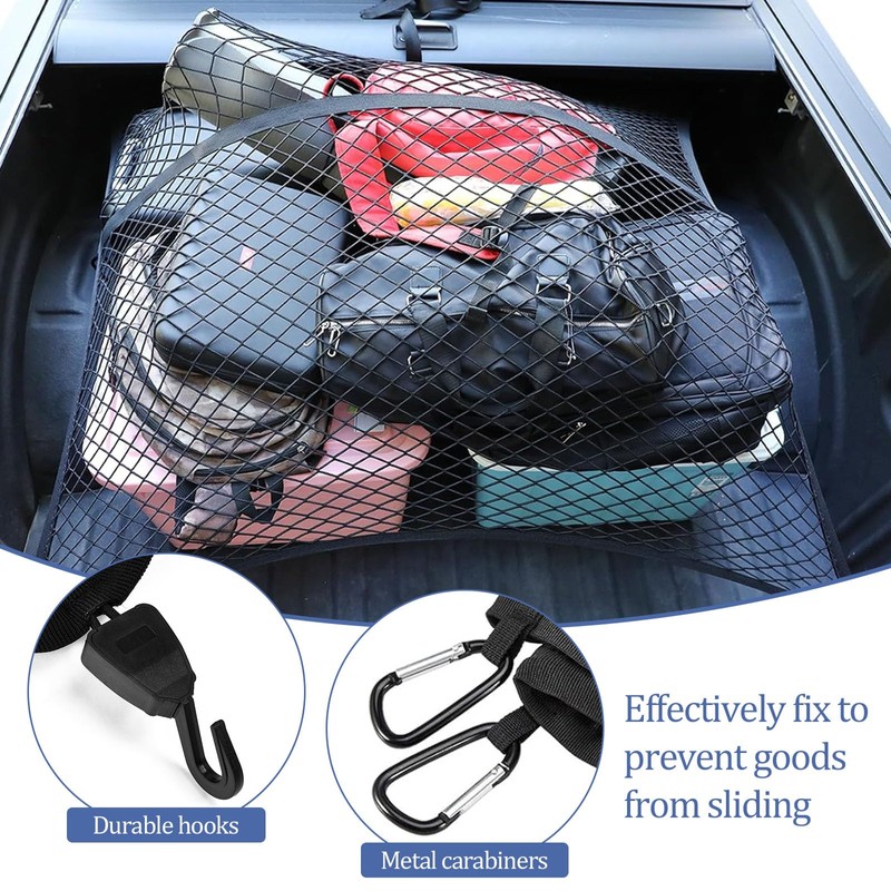 Elyyapt Highly Elastic Cargo Net, 120x120cm Simple Truck Bed Cargo