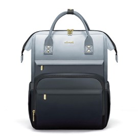 LOVEVOOK - Mochila para portátil con degradado para mujer, 15.6 pulgadas, bolsa Bakcpack para computadora de trabajo con bolsillo antirrobo, impermeable para llevar a la universidad para viajes,