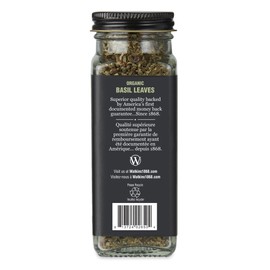 Watkins Gourmet Organic Spice Jar, Basil Leaves, Non-GMO, Kosher, 20 g