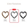 Sparkling Puffy Round Heart Carabiner, 10 Pieces, Small, Stylish, Keyring,