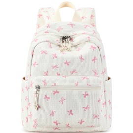 LEDAOU Mini Backpack Girls Cute Small Backpack Purse for Women Teens Kids School Travel Shoulder Purse Bag (Pink Bow)
