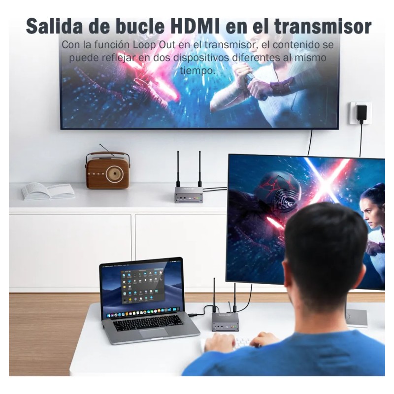 Transmisor Y Receptor Inalámbrico Hdmi 5g De Lemorele, 200m