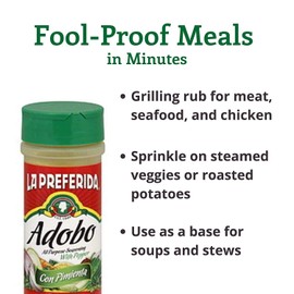 La Preferida Adobo with Pepper, All Purpose Seasoning 8.6-Ounce (Pack of 1)