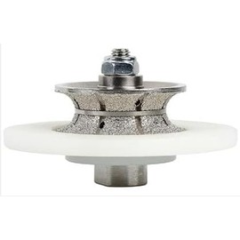 Diamond Hand Profiler/Router Bit White Nylon Cover Granite Worktop Full Bullnose (V20)